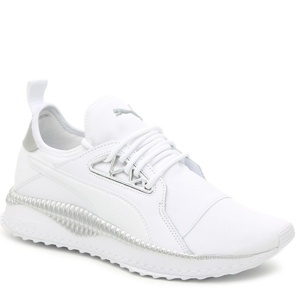 White and silver Puma Sneakers